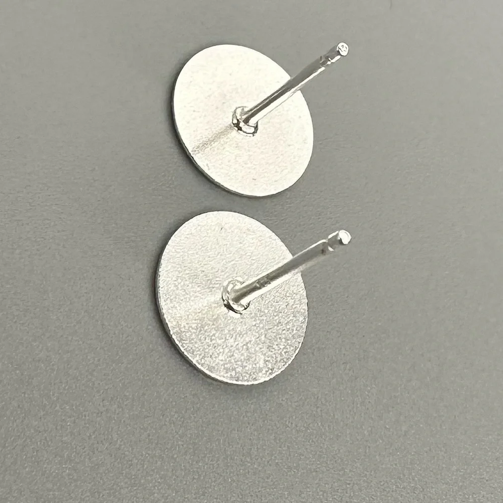 Sterling Silver Simple Flower Stud Earrings